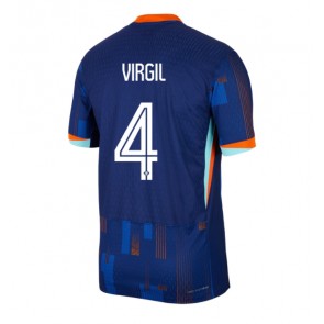 Holandsko Virgil van Dijk #4 Venkovní Dres ME 2024 Krátký Rukáv